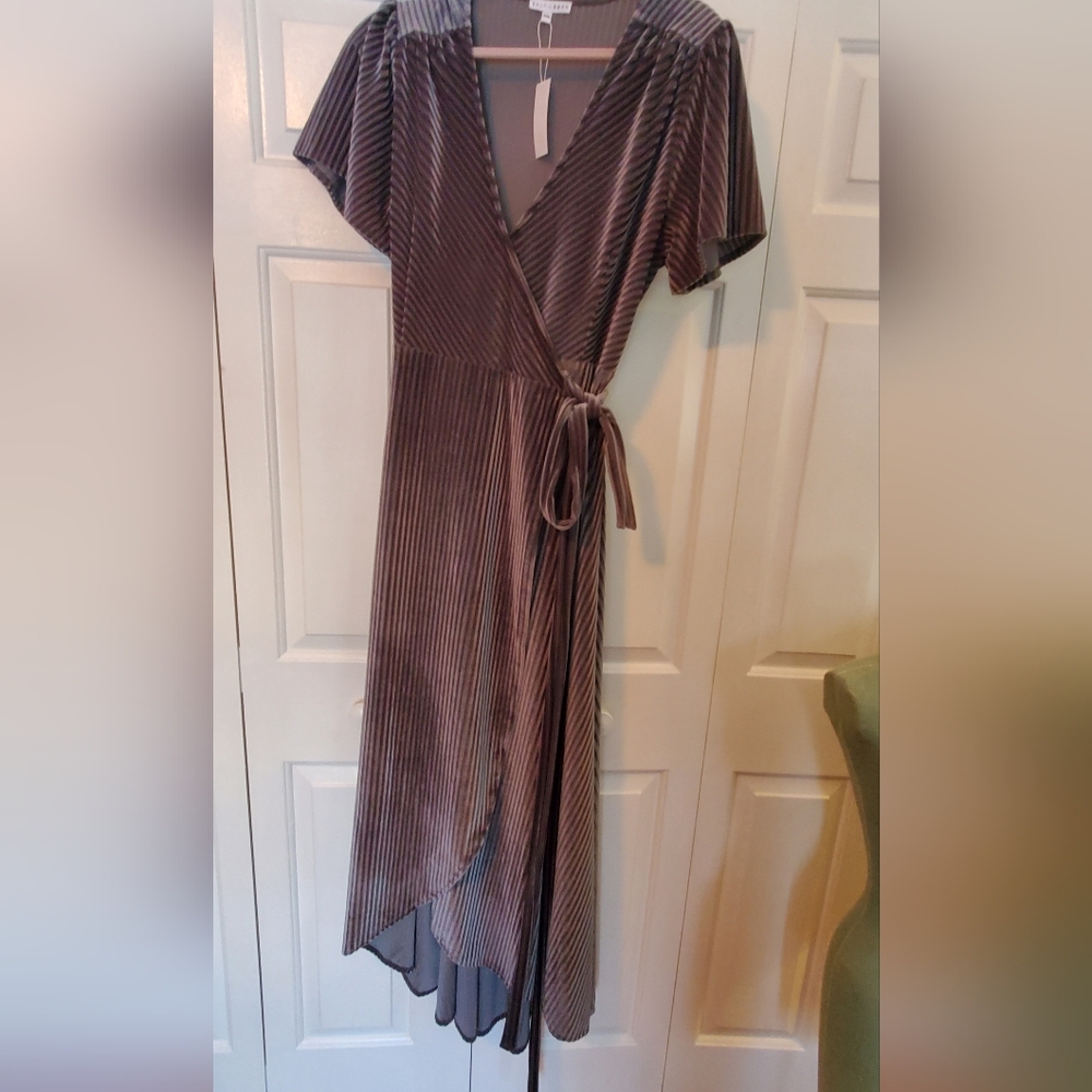 Baltic Born Velvet Grey Maxi Dress